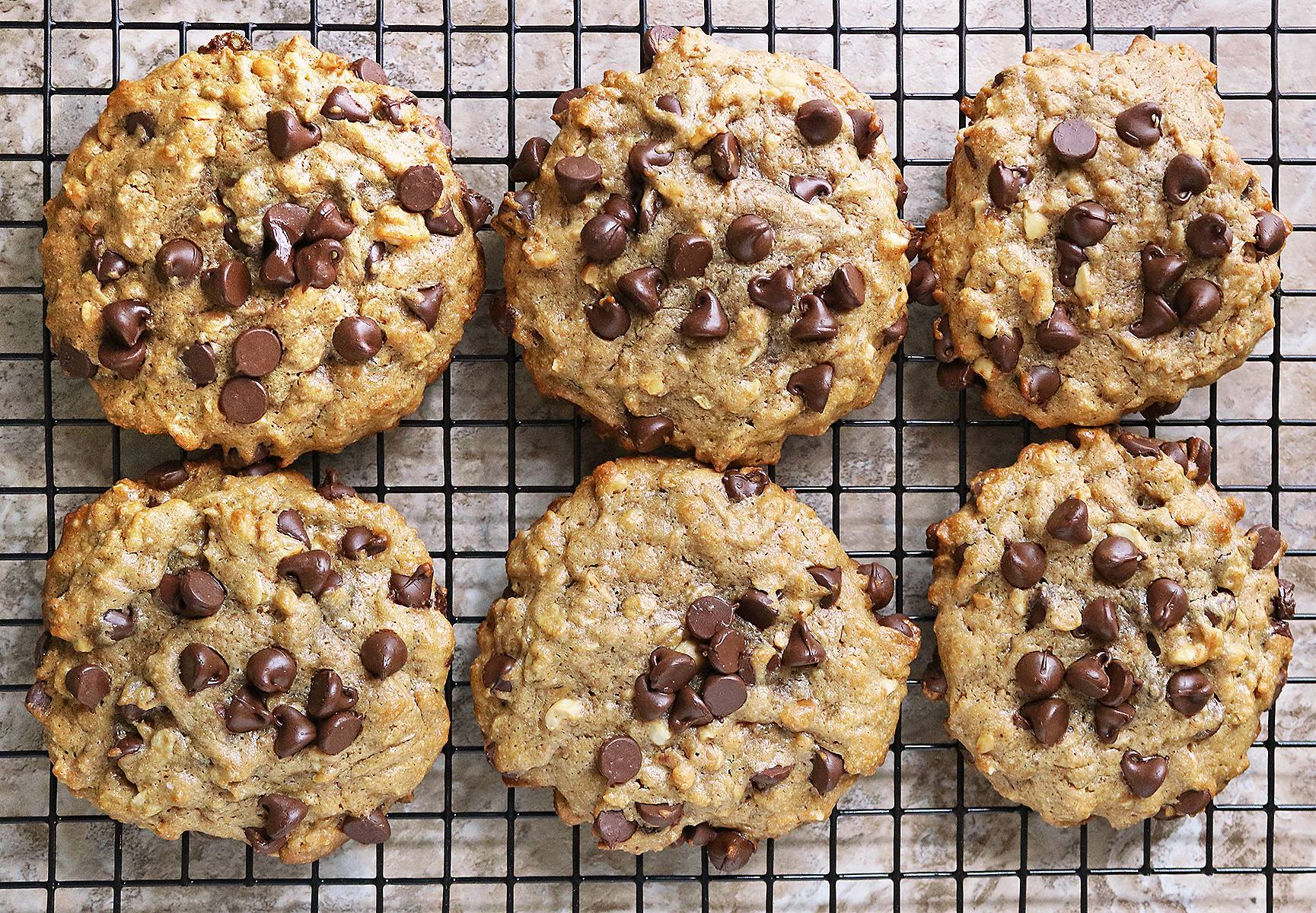 One batch of collage cookies with peanut butter and chocolate