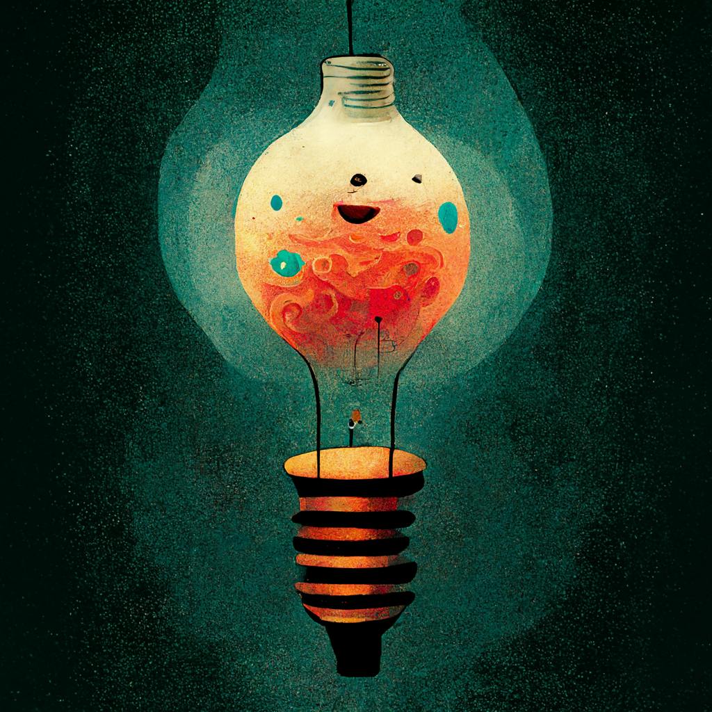 a whimsical lightbulb