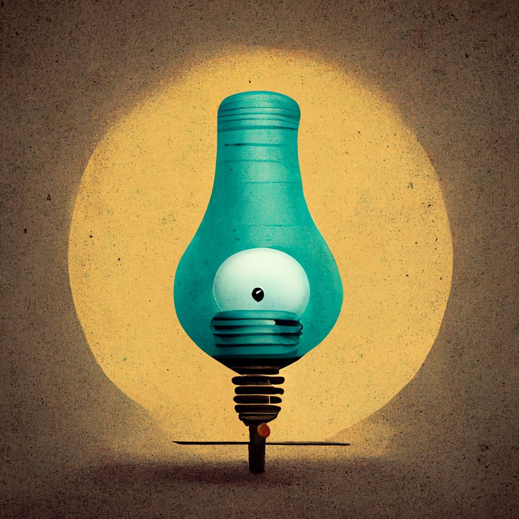 a whimsical lightbulb