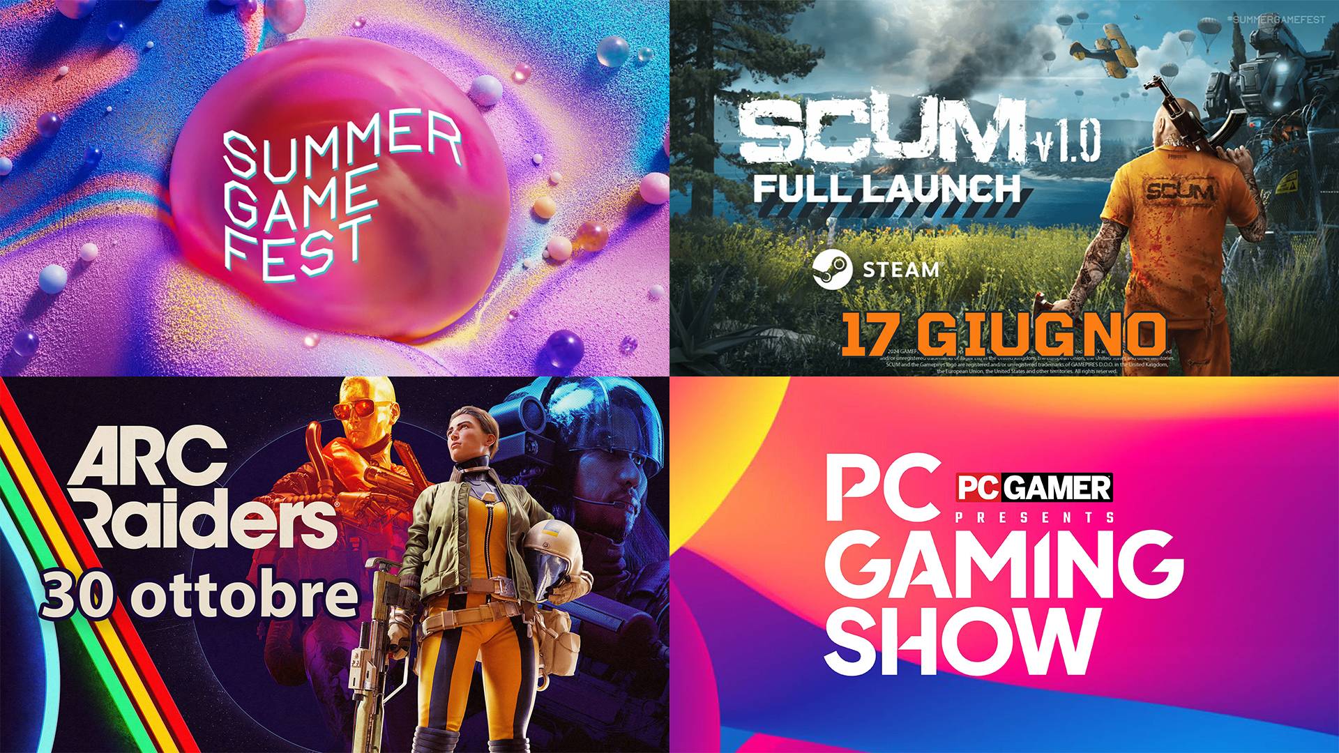 Summer Game Fest, PC Gaming Show, Arc Raiders ha una data, Scum 1.0