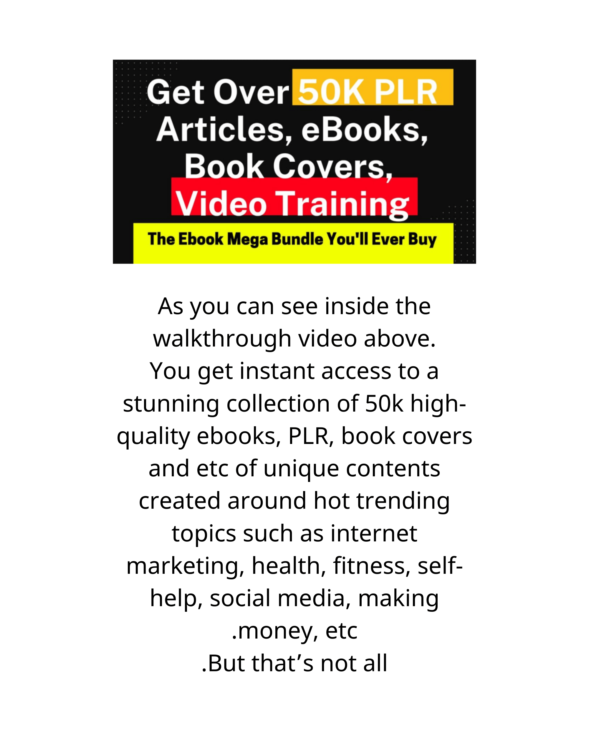 Mega Bundle 50,000 Ebooks with Full Resell Rights