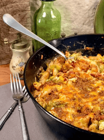 cheesy brussels sprout casserole