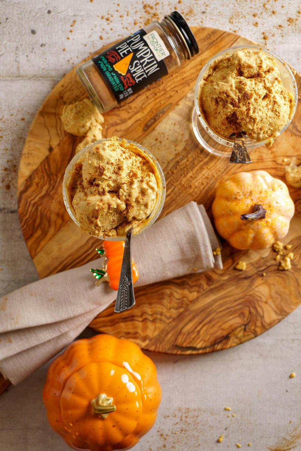 homemade pumpkin spice ice cream