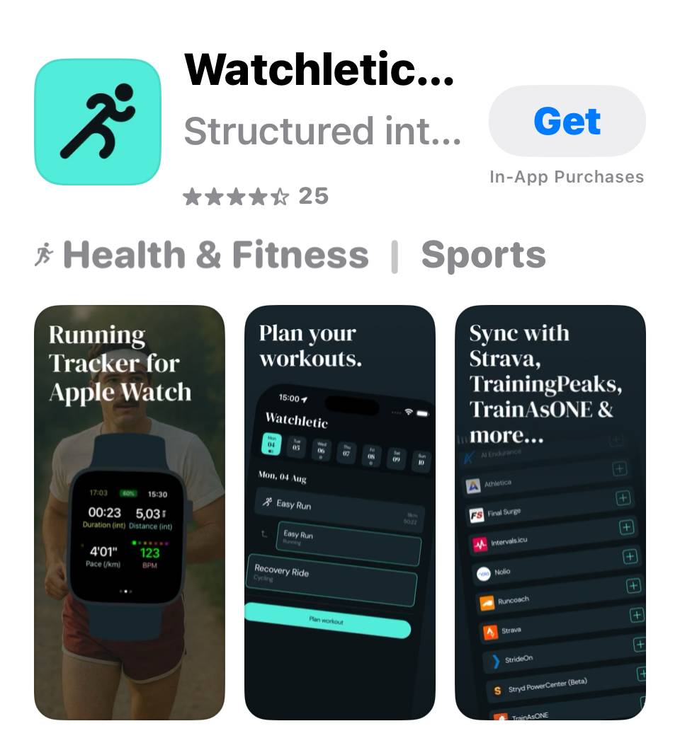 Watchletic from App Store 