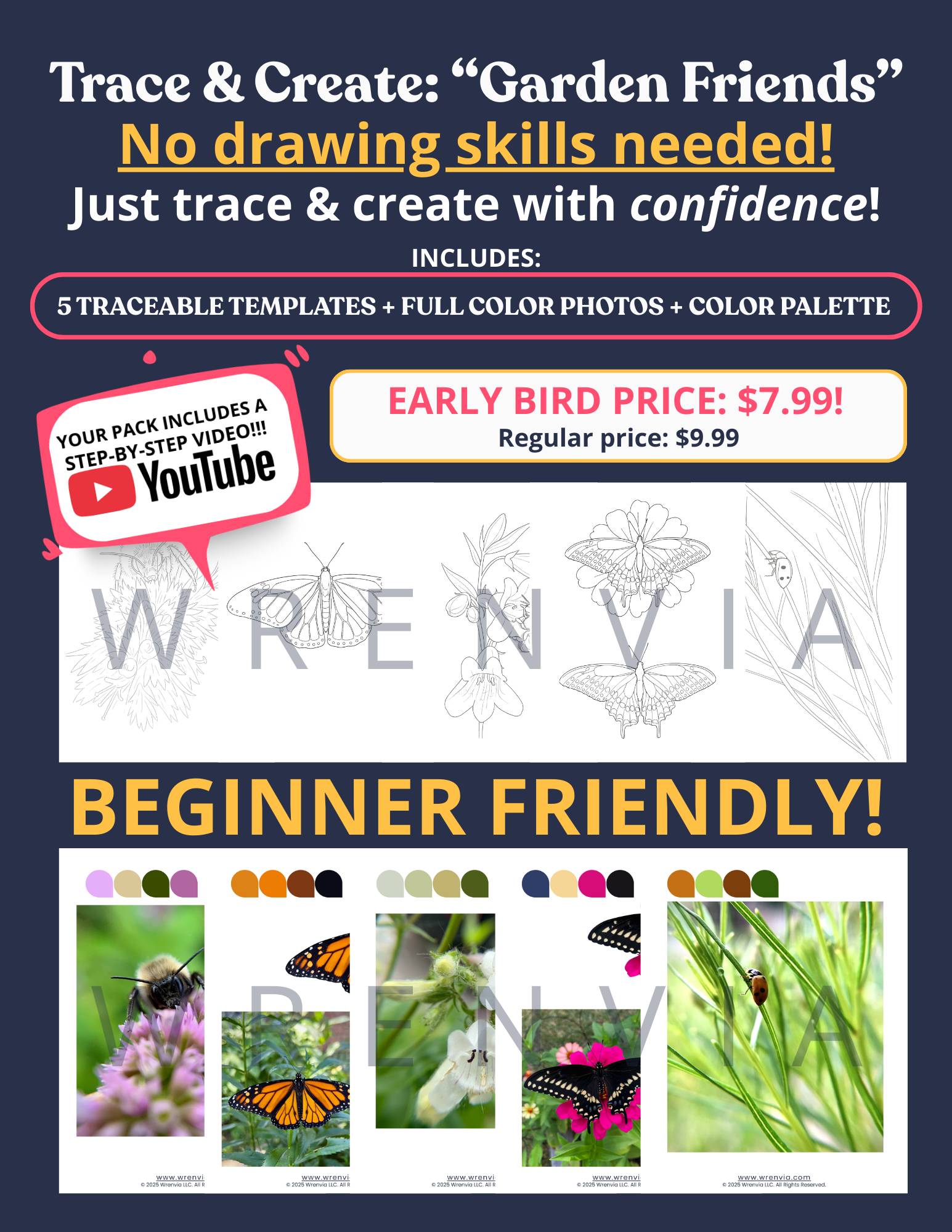 Garden Friends - Trace & Create Series