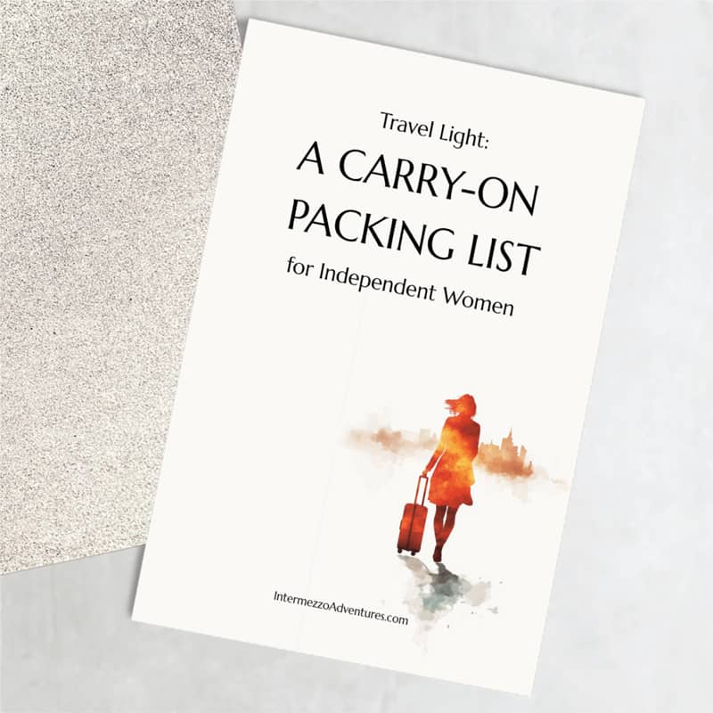 A carry-on packing list for independent women.