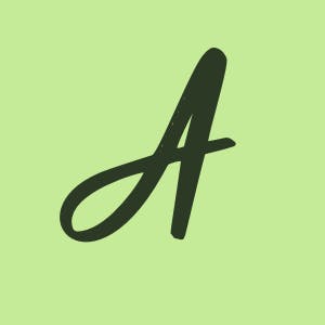 An "A" on a green background