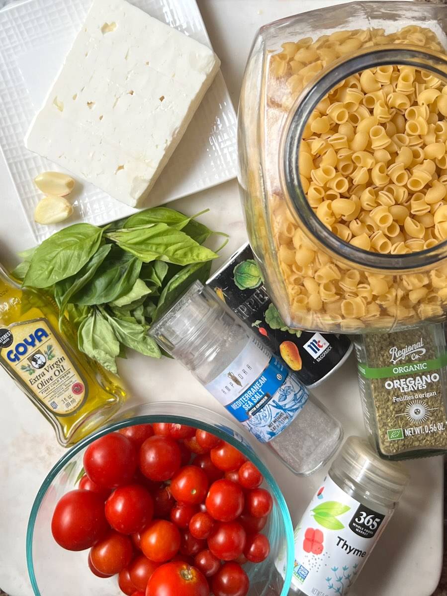 Baked Feta and Tomatoes Pasta Recipe Ingredients