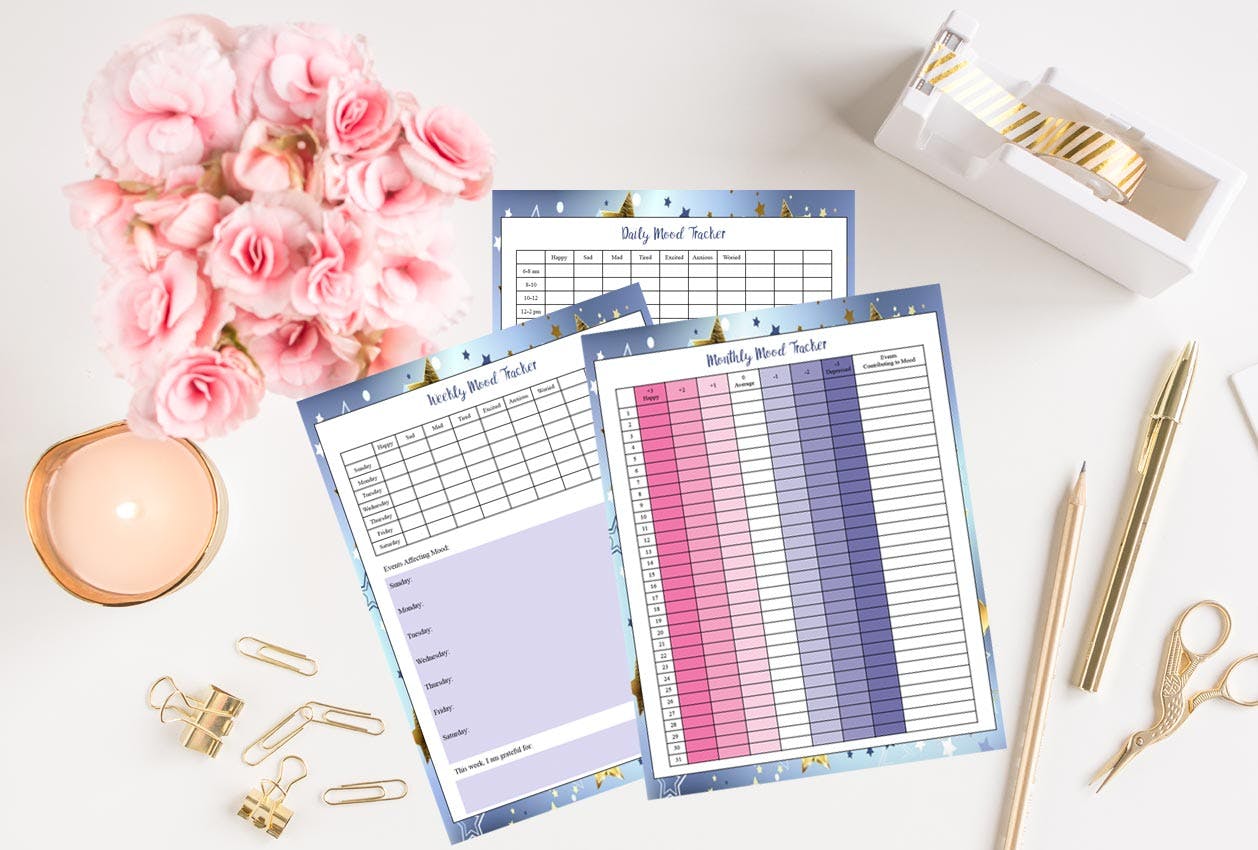 Health Printables: Food Tracker, Exercise Logs, Mood Trackers, & More