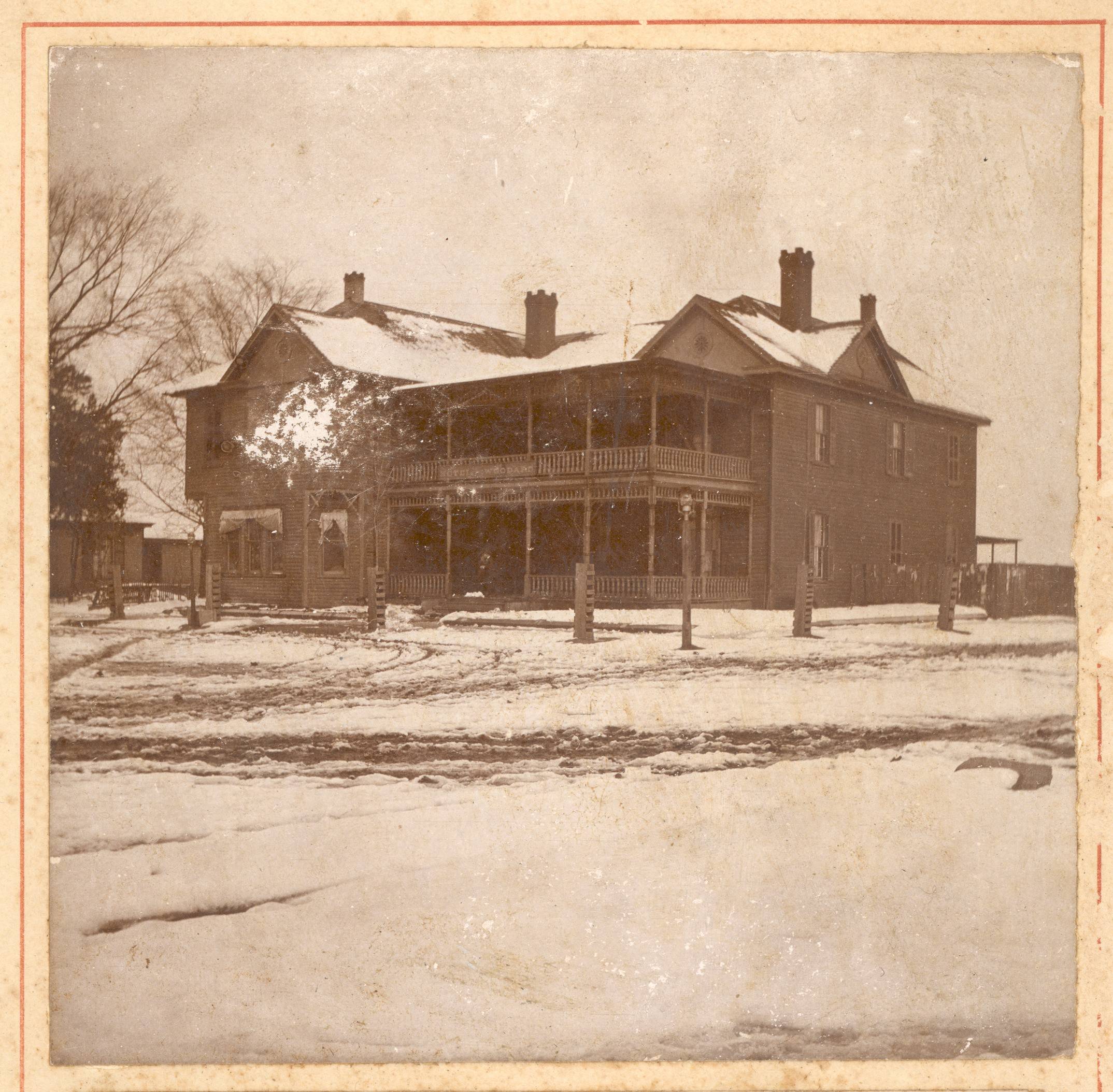 Hotel Woodard. Image circa 1898. NE corner of Thomas and Main St, Rocky Mount, NC.