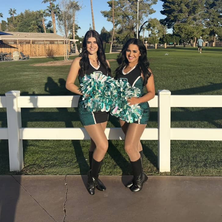 ☀️ Allison & Vionni had a great morning at the Mesa Police Department Annual Charity Golf Tournament! ⛳️ 
•
•
•
#arizonarattlers #sidewindersinthecommunity