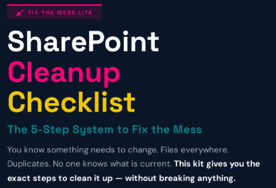 SharePoint Cleanup Checklist: Fix the Mess Lite