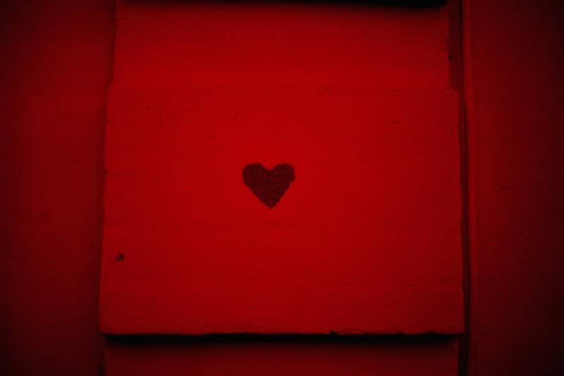 A picture of a heart on a piece of paper