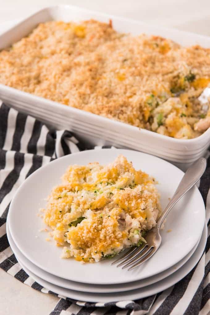 An image of  Cheesy Chicken Broccoli and Rice Casserole