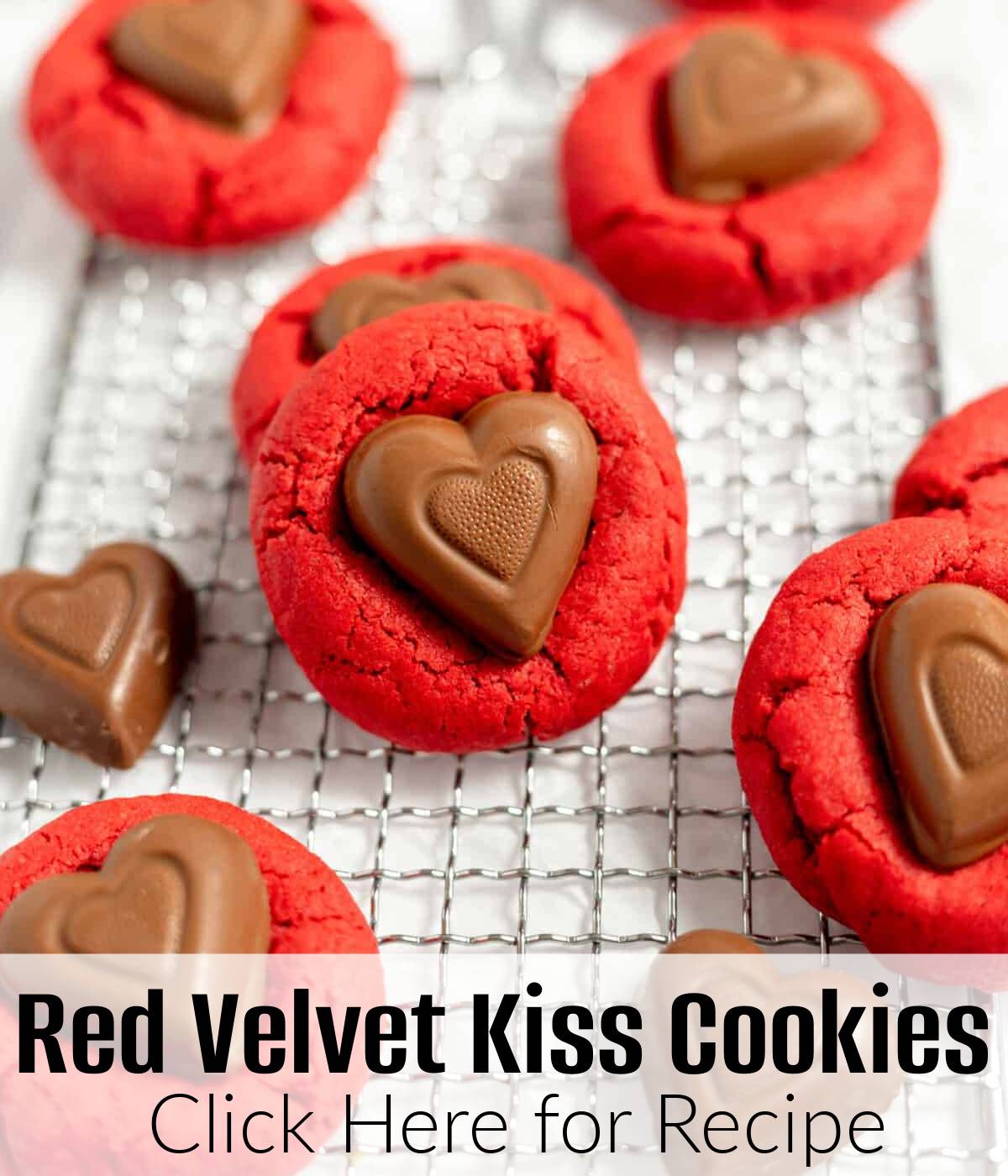 An image of Red Velvet Kiss Cookies