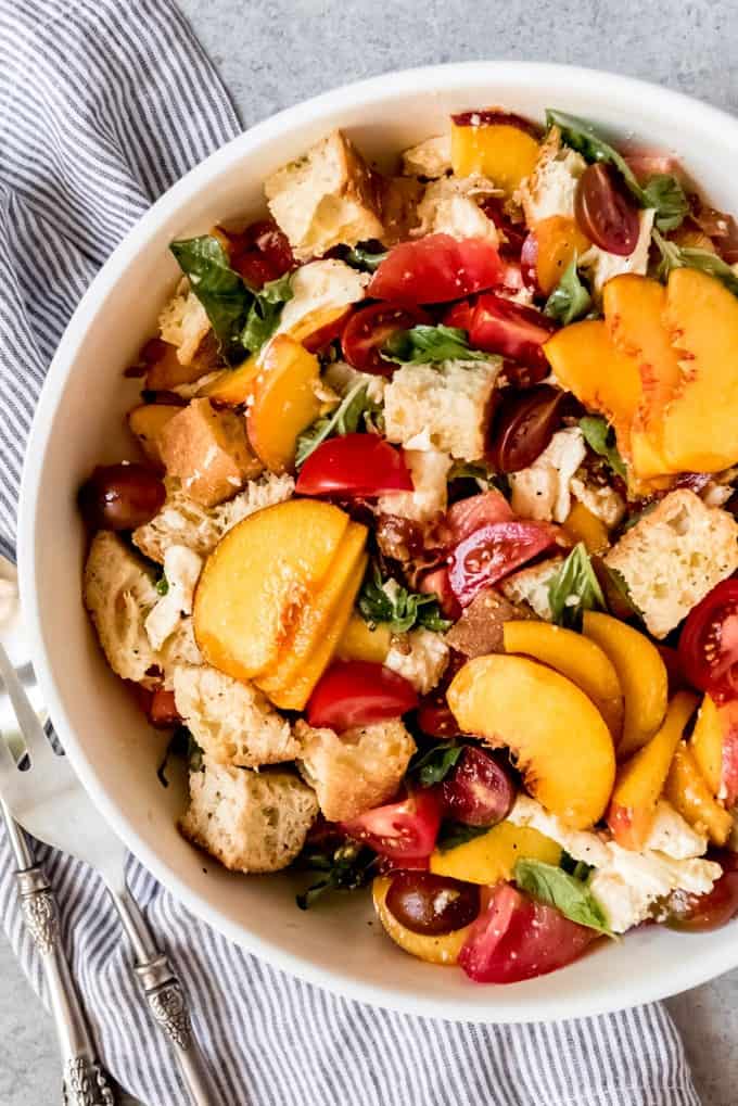 Peach Panzanella Salad