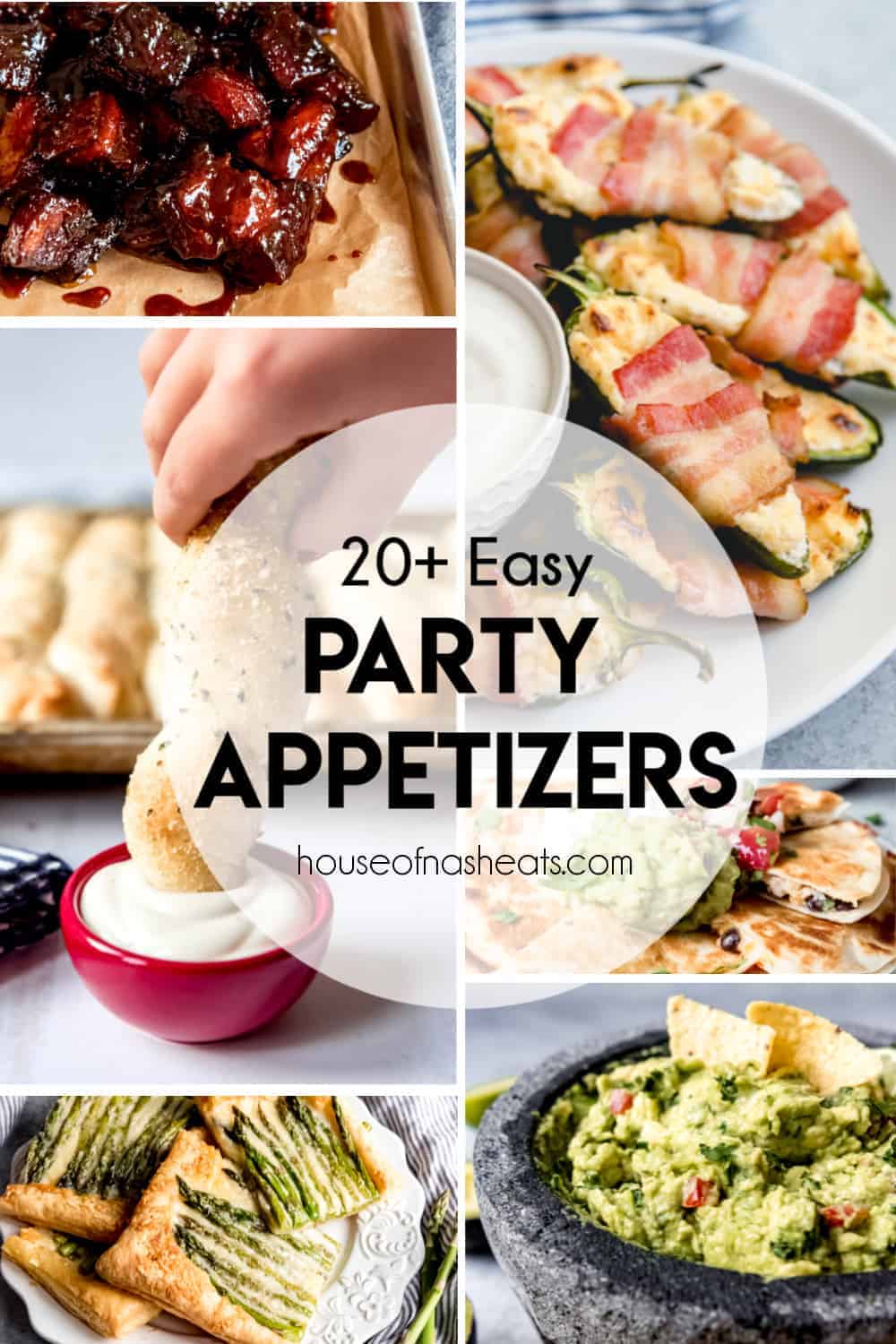 An image of various appetizers. Easy Party Appetizers for a Crowd