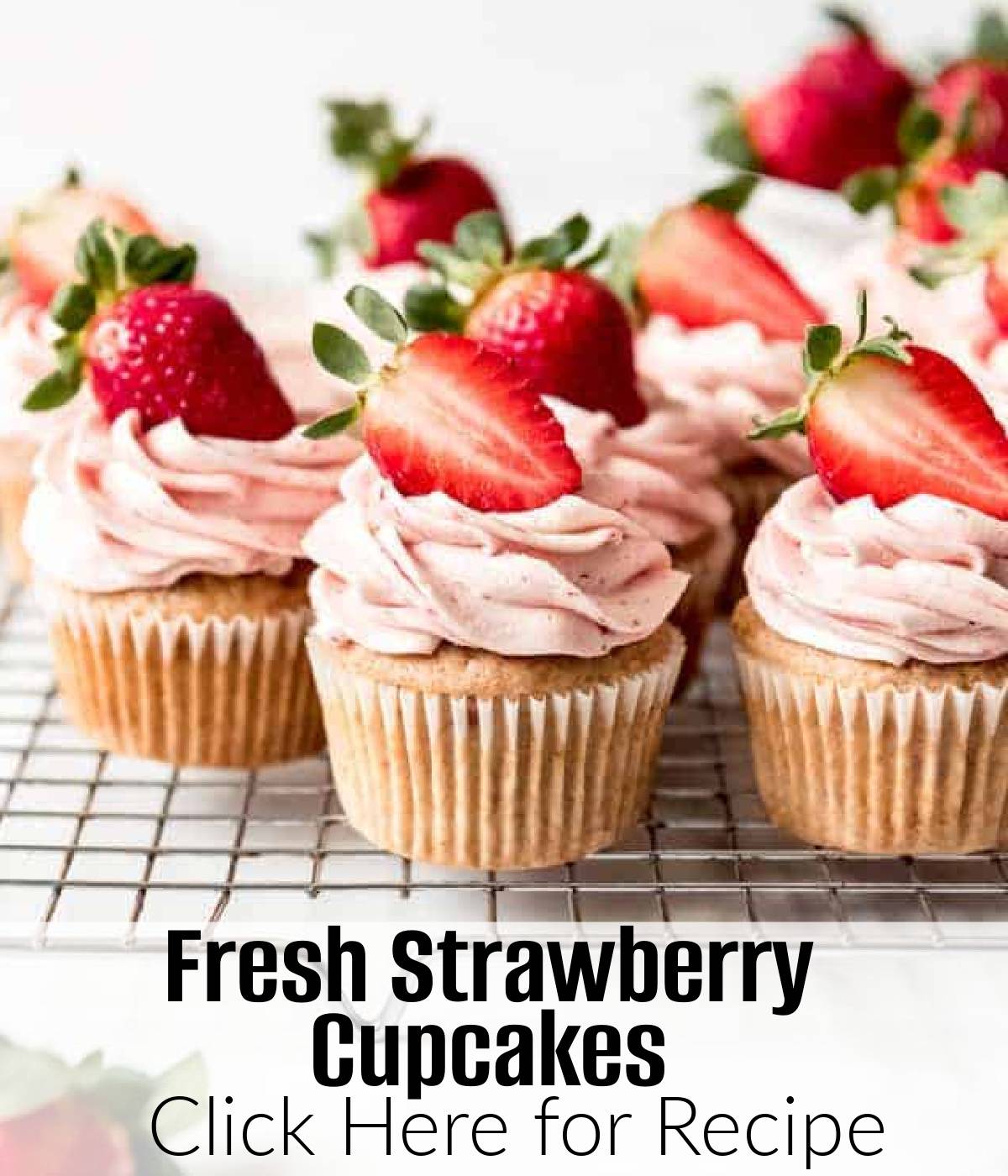 An image of Fresh Strawberry Cupcakes.