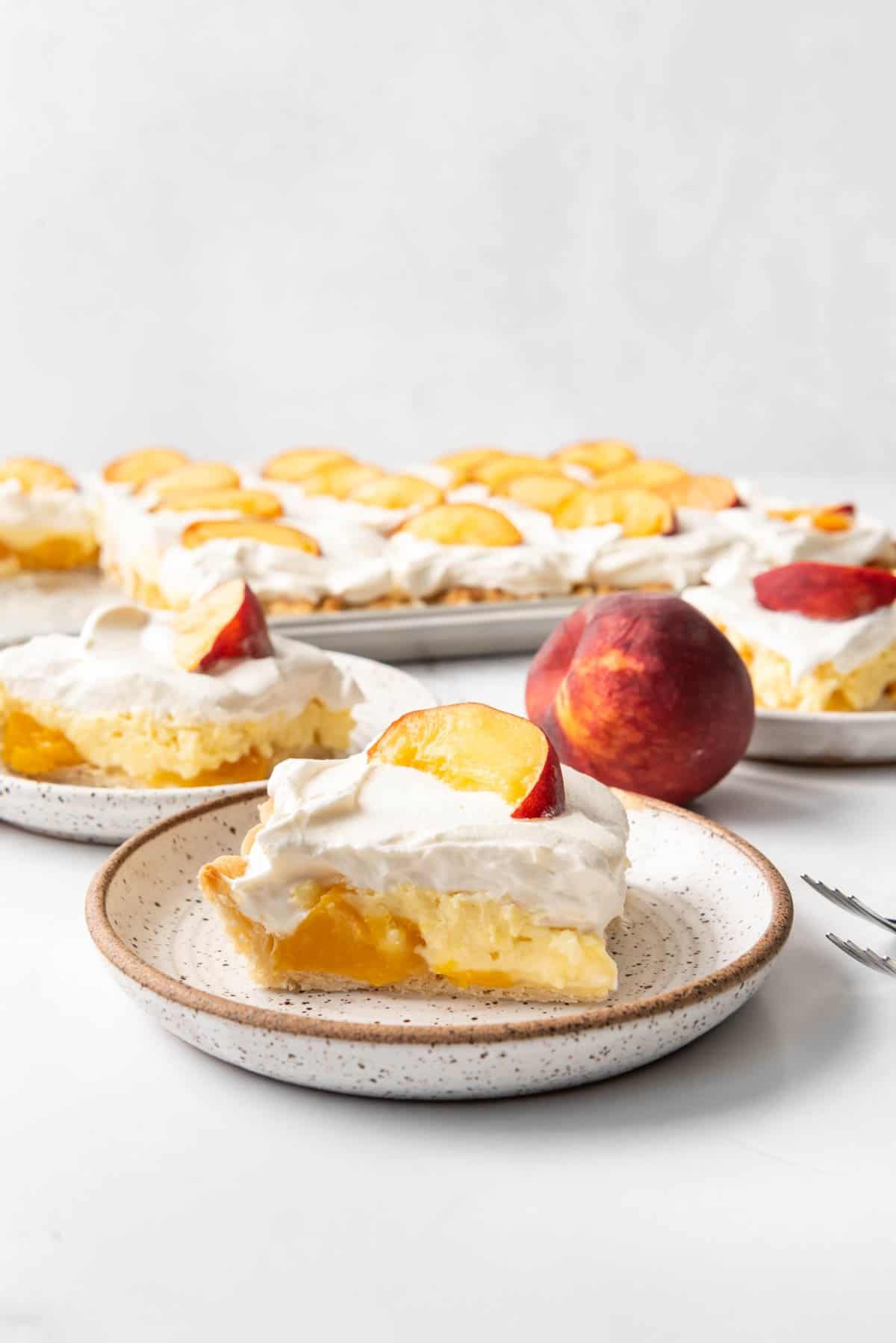 Peaches and Cream Slab Pie