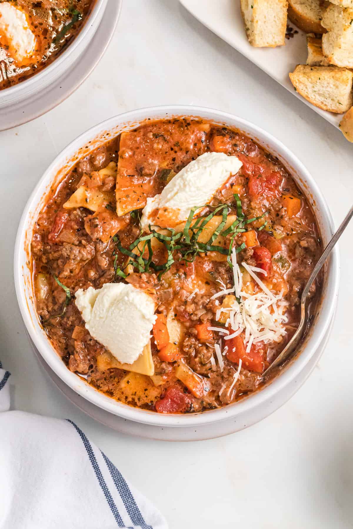 Cheesy Lasagna Soup