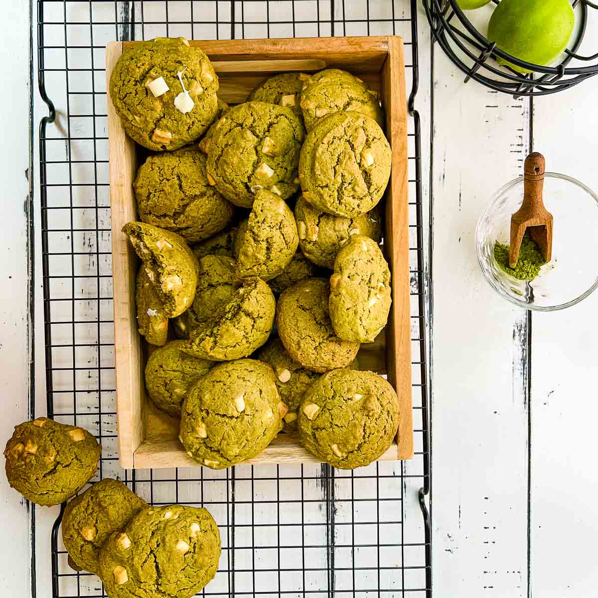 Matcha chocolate chip cookies