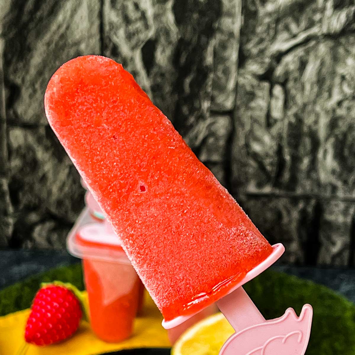 Strawberry popsicles
