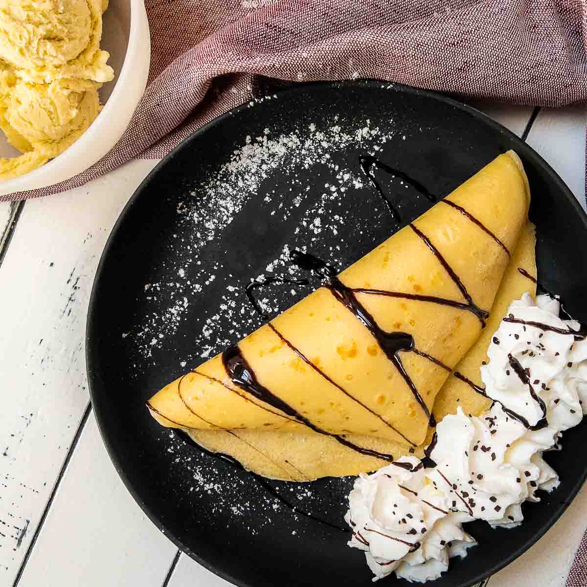 Vanilla Ice Cream Pancakes