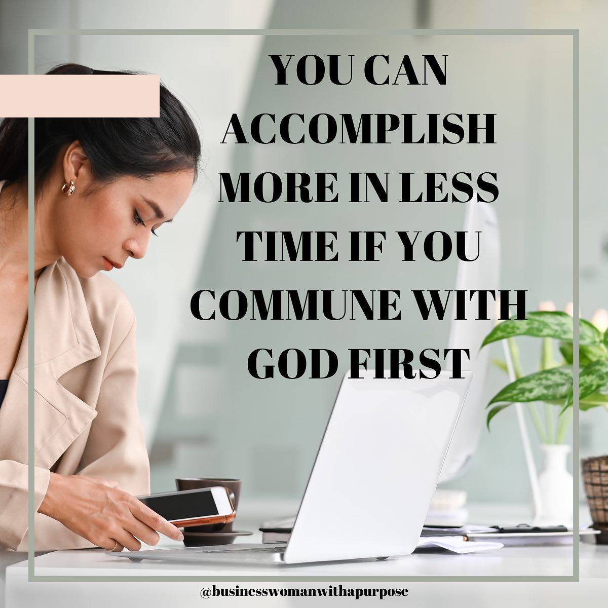 When you commune with God first thing in the morning you can save yourself so much time. When you’re able to align yourself with God’s perspective, you can sort out what is important and what is not. Try staying in constant communication with God to avoid doing meaningless works.
•
•

Will you save time this week by pushing back the demands of the day and communicating with God first?