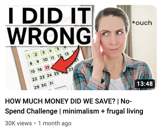 no spend challenge thumbnail