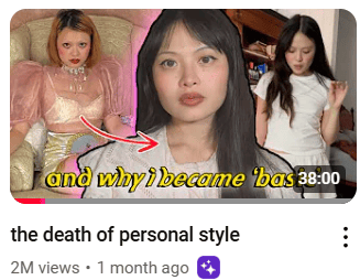 end of personal style