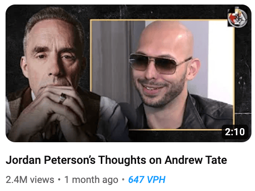 andrew tate jordan peterson thumbnail