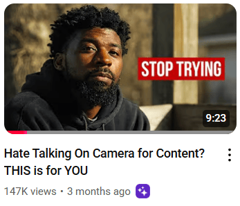 Man saying stop trying