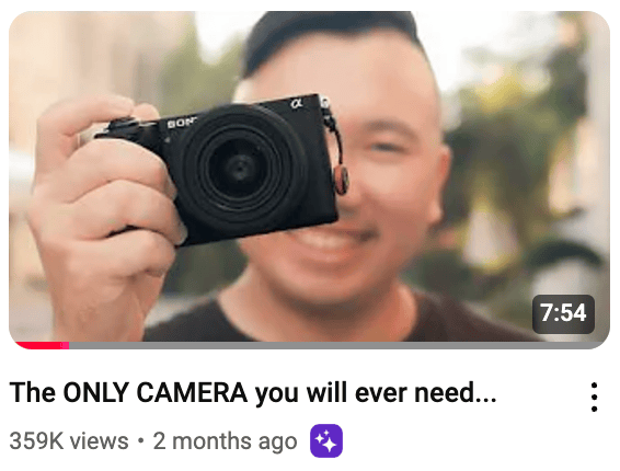 only camera thumbnail