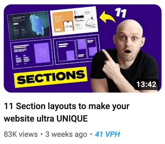 section layout thumbnail