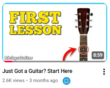 first guitar lesson