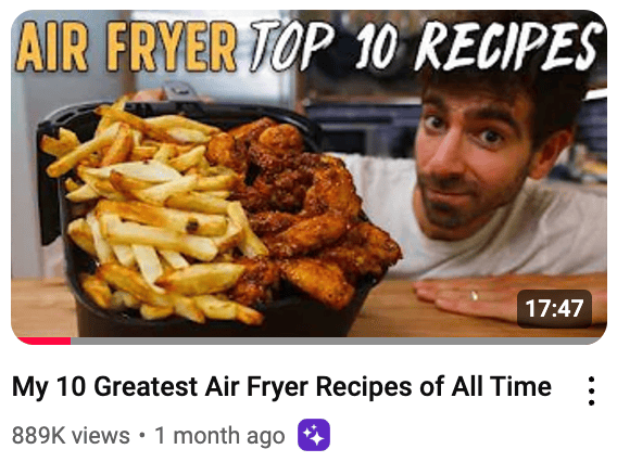 air fry recipes thumbnail