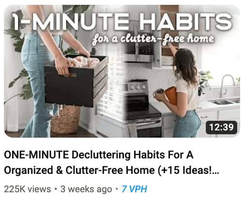 decluttering habits