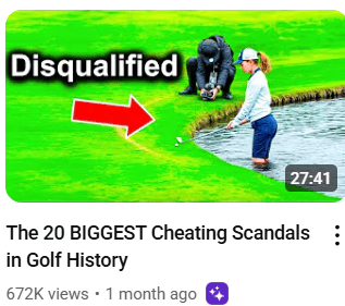 golfer in a pond 