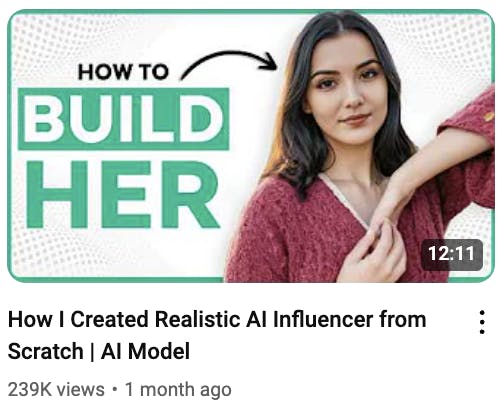 ai influencer thumbnail