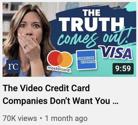 credit card video thumbnail