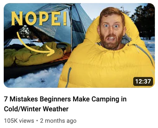 winter camping thumbnail