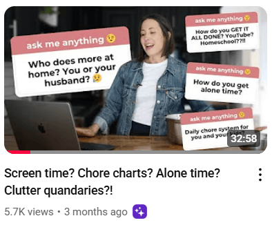 Mom surrounded by questions