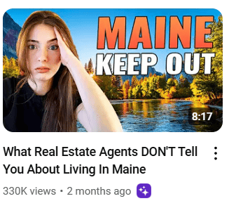 sign: Maine - keep out