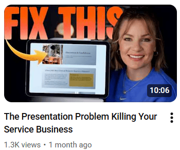 fix this presentation