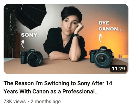 switching to sony thumbnail