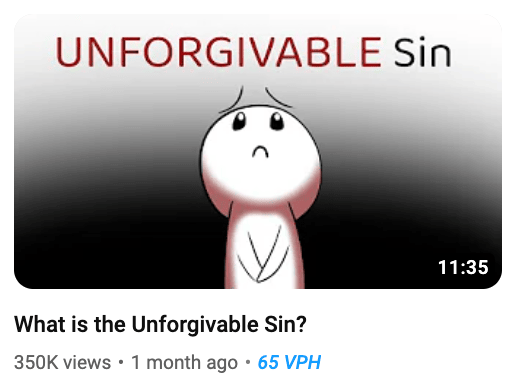 unforgivable sin thumbnail