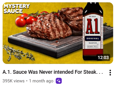 steak and A1 sauce