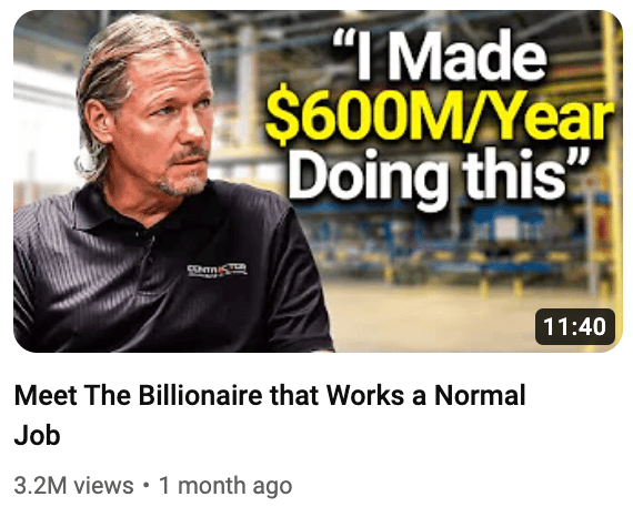 billionaire normal job thumbnail