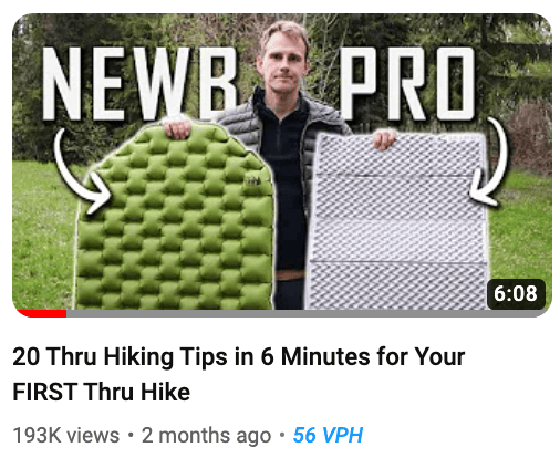 thru hiking tips