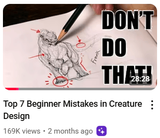 drawing a creature